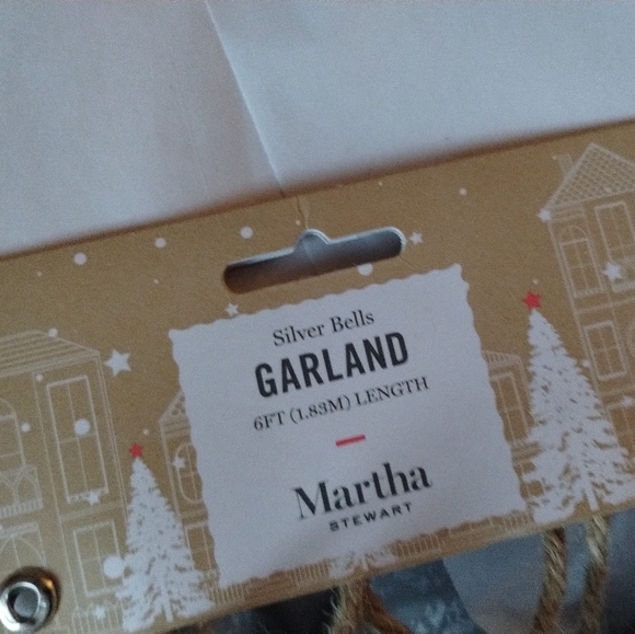 Martha Stewart Silver Woods Silver Bells Garland, Created for Macy's - Picture 4 of 4